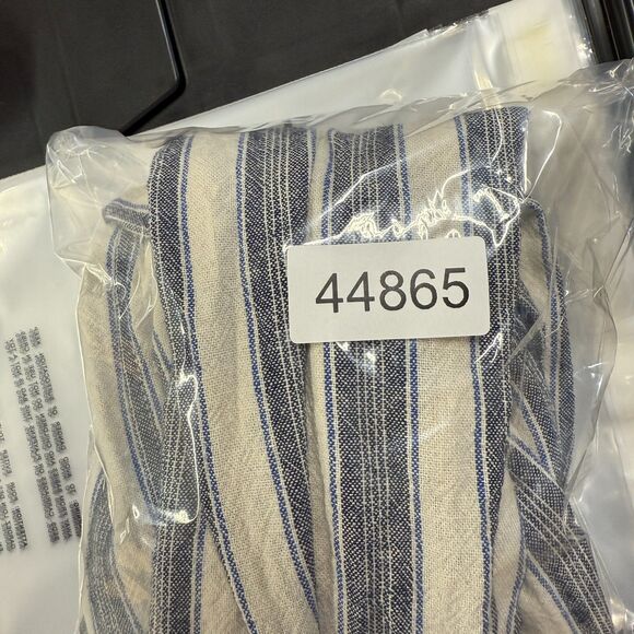 So Pants Women XS Gray Stiped High Rise Tapered Flat Front Chino Linen Pockets - Picture 9 of 9